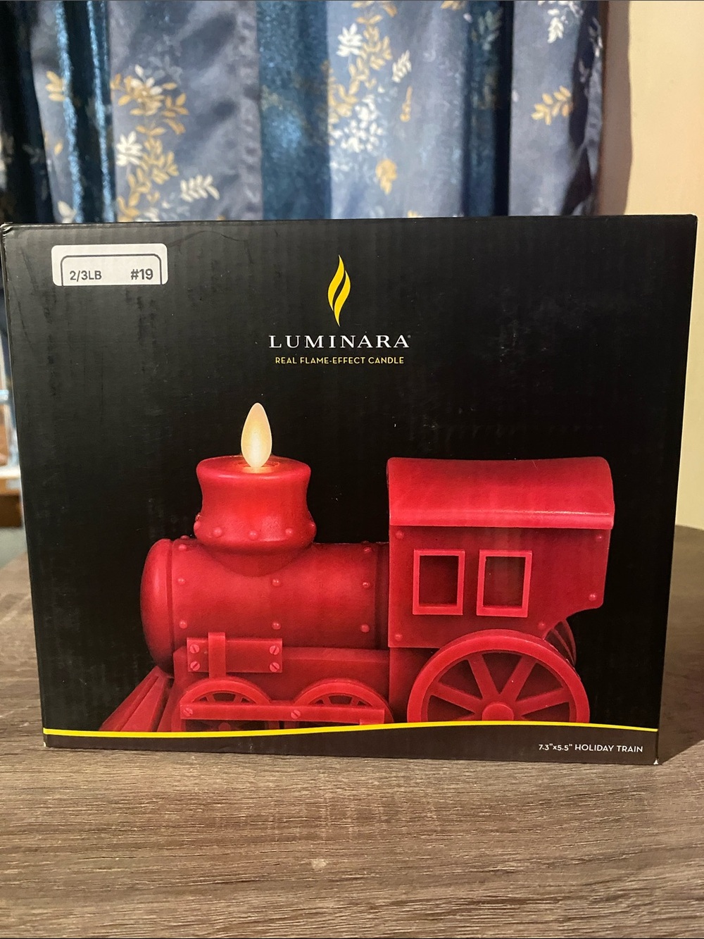 Luminara Red Holiday Train Candle